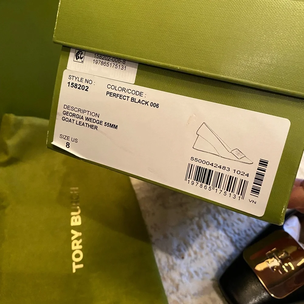 Tory Burch Georgia Wedge Pumps - Picture 15 of 15